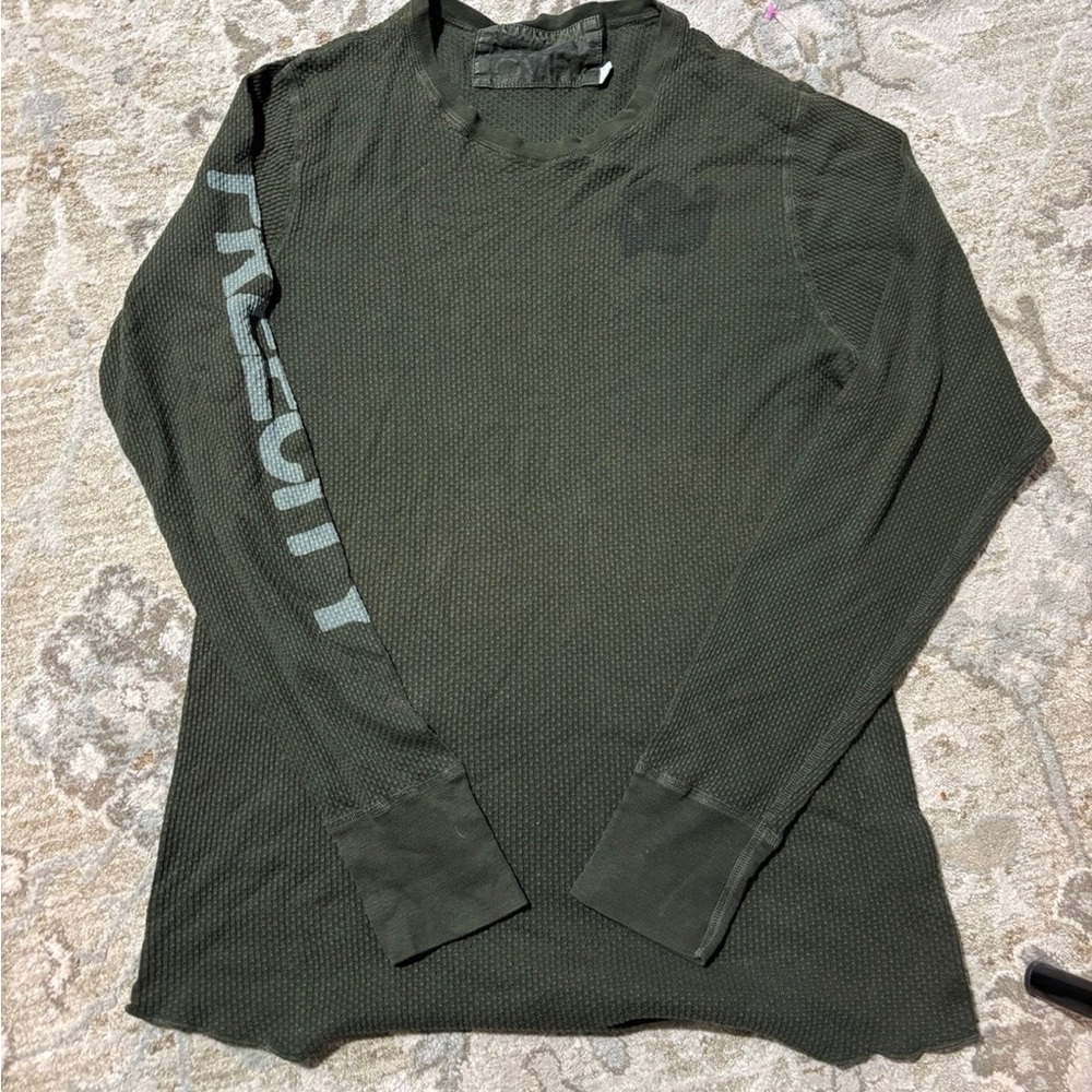 Freecity textured thermal waffle knit long sleeve
